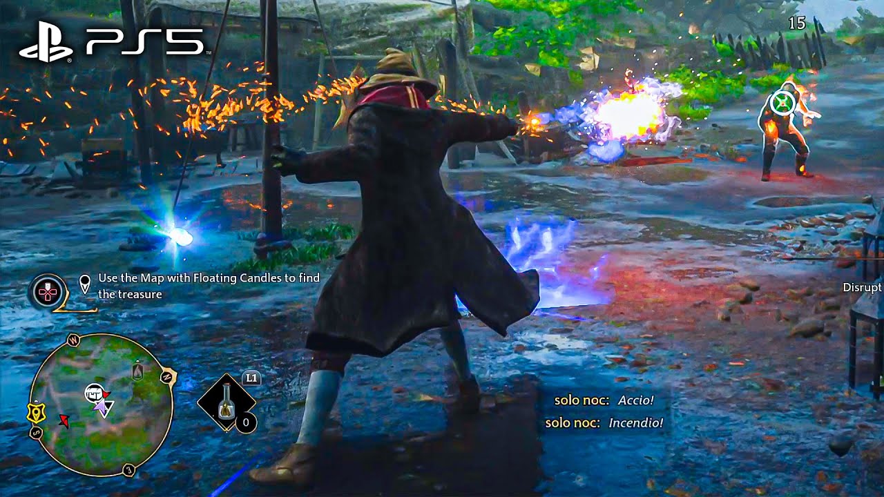 Hogwarts Legacy PS5 - Bandit Camp Clearing | Aggressive Gameplay | Dark Magic ( No Damage ) 4K
