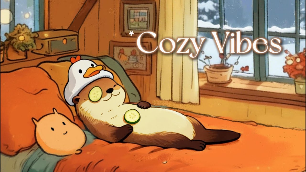 Waffle’s Cozy Snow Lofi 🦦 | Soft & Calm #lofihiphop #chillmusic #coffeemusic #studymusic