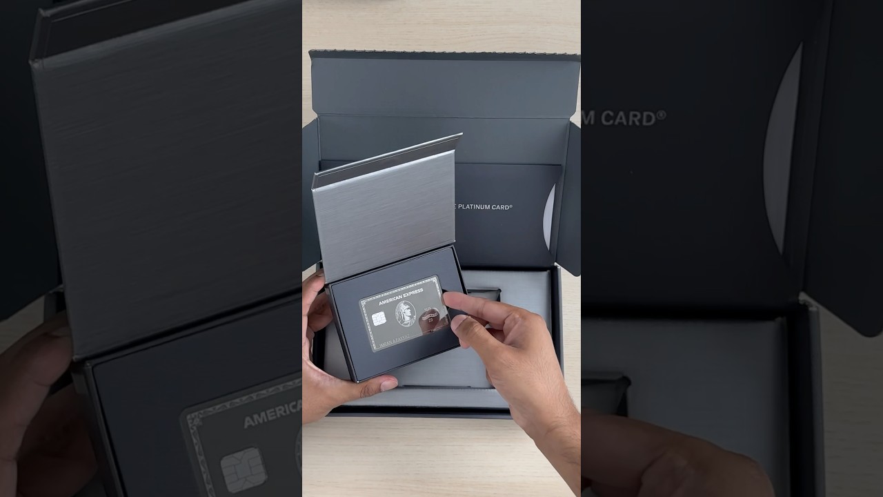 ASMR UNBOXING - NEW AMEX PLATINUM LIMITED EDITION MIRROR DESIGN #amexplatinum #shorts