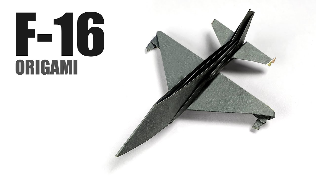 A4용지 한장으로 [F-16] 전투기 종이접기 【ORIGAMI Jet fighter F-16】