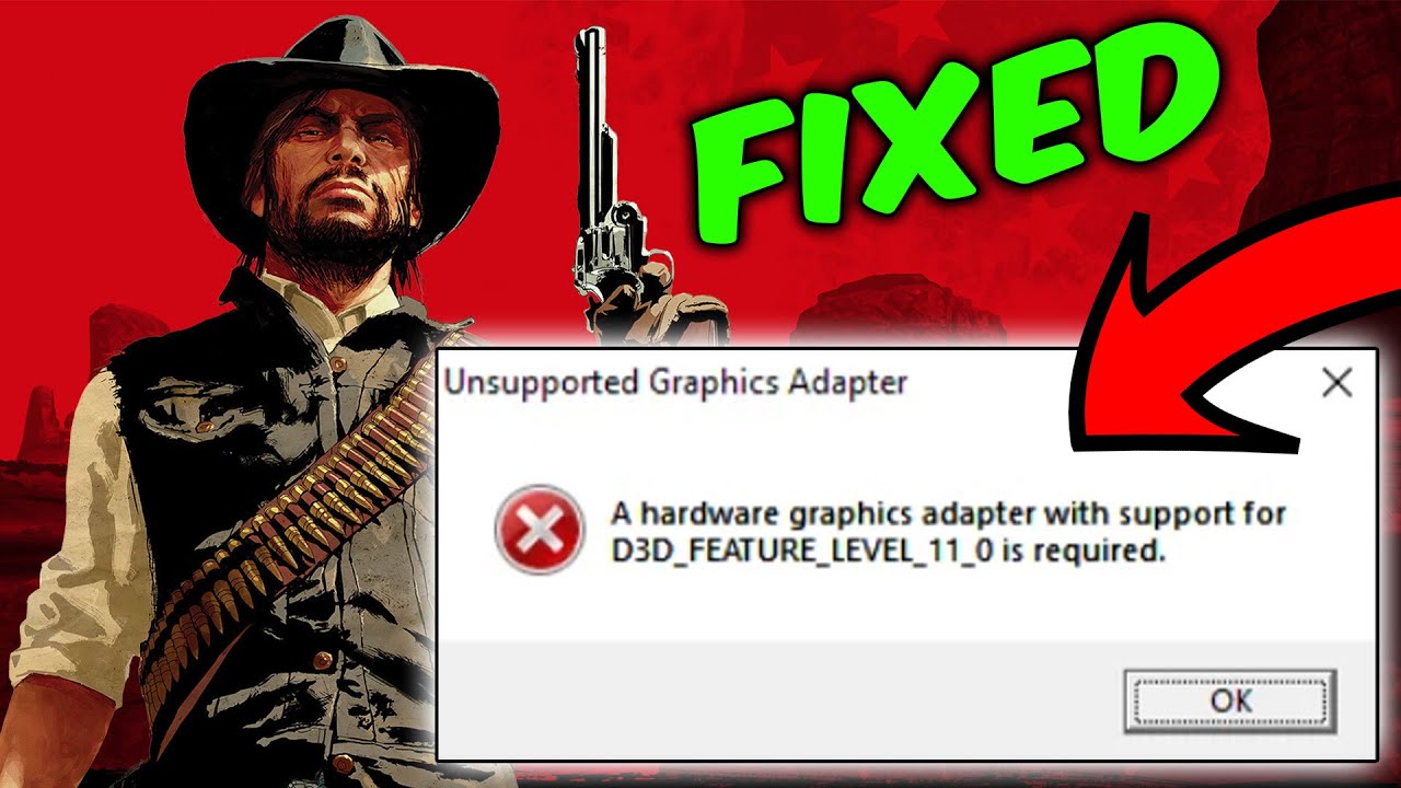 FIX Unsupported Graphics Adapter Error in Red Dead Redemption 2024!
