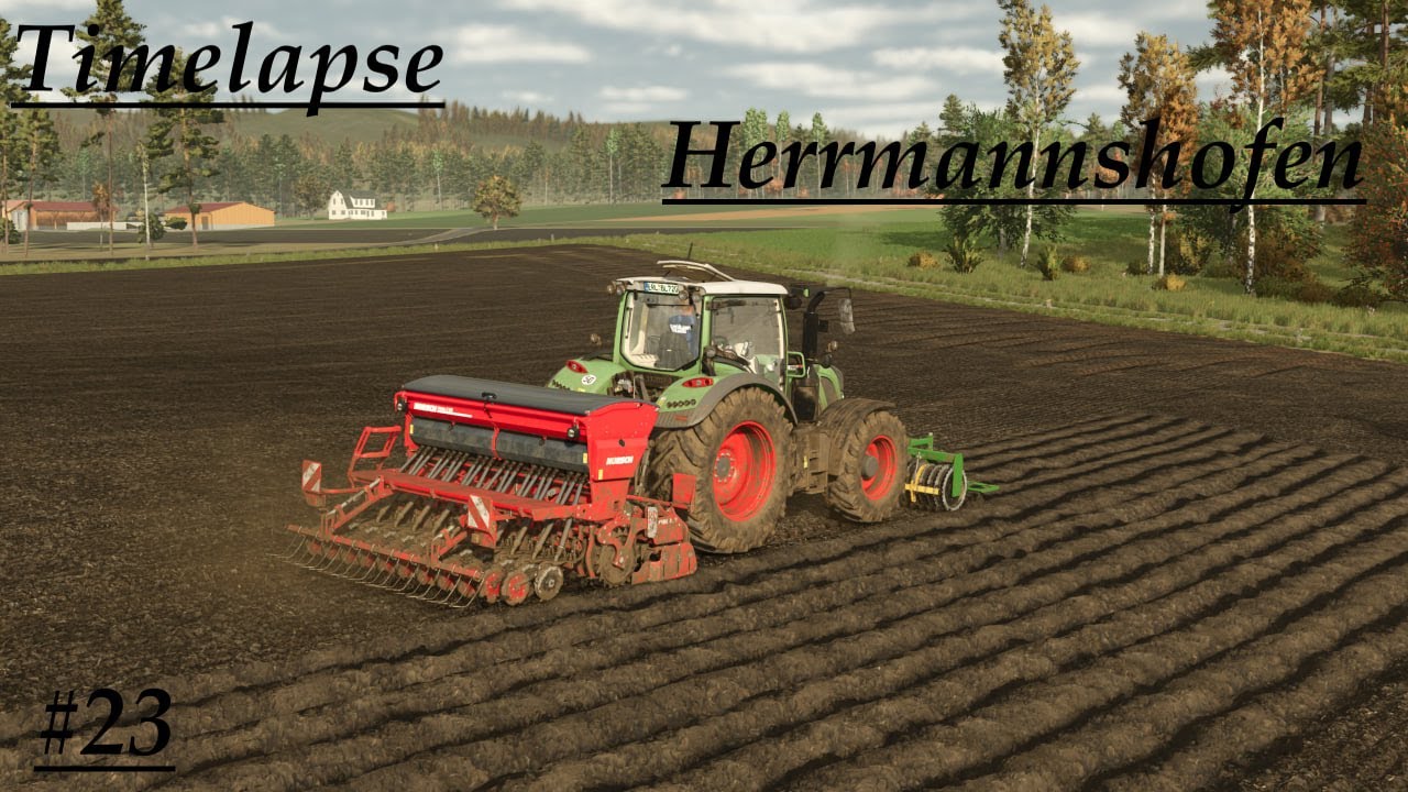 LS25 Timelapse Herrmannshofen #23 Raps säen mit dem Fendt 516 Vario!