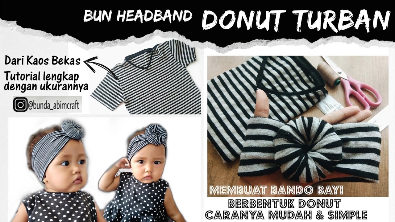 КАК СДЕЛАТЬ ДЕТСКОГО ТУРБАНА ИЗ Б / У ФУТБОЛКИ | ОБУЧЕНИЕ ПО БУЛОЧКЕ | BANDO BABY TURBAN DONUT