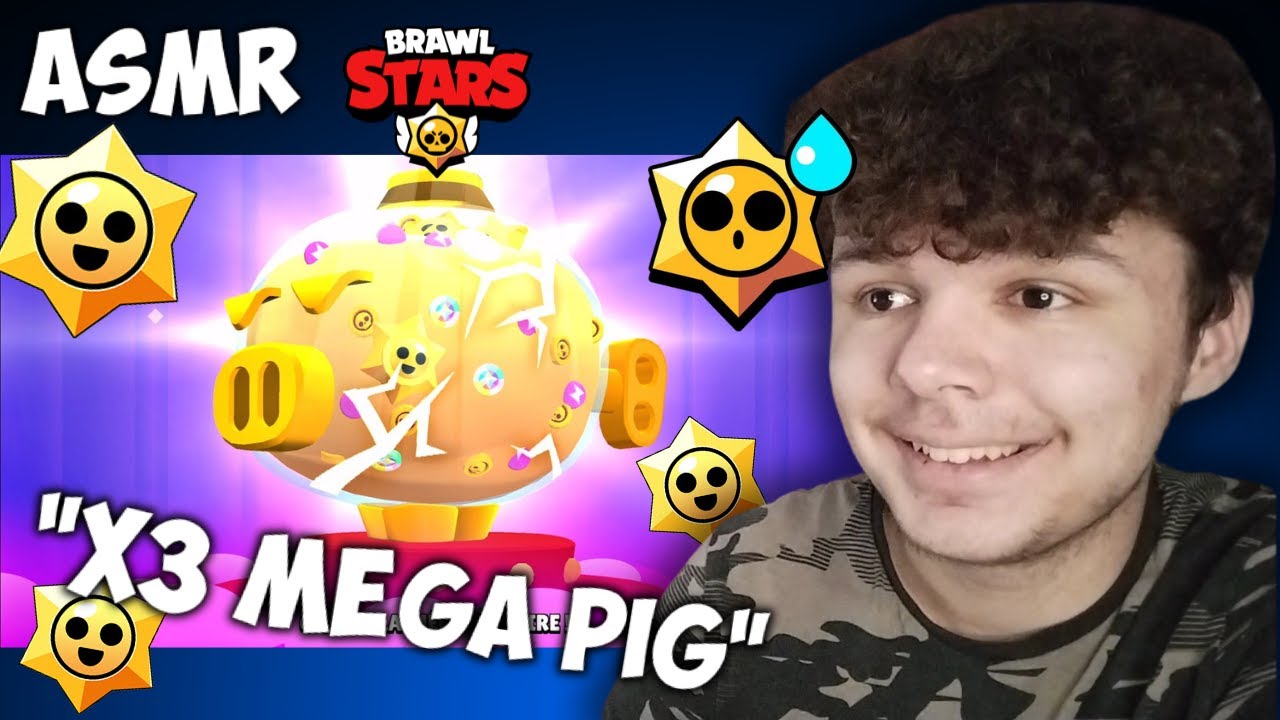 ASMR J'OUVRE 3 MEGA PIG REMPLIS + QUELQUES GAMES SUR BRAWL STARS !