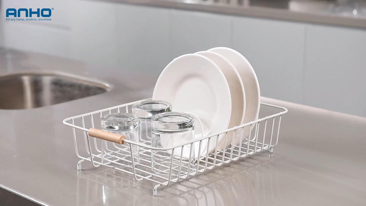 Iron dish drying rack, a sturdy and practical solution for drying bowls and plates.