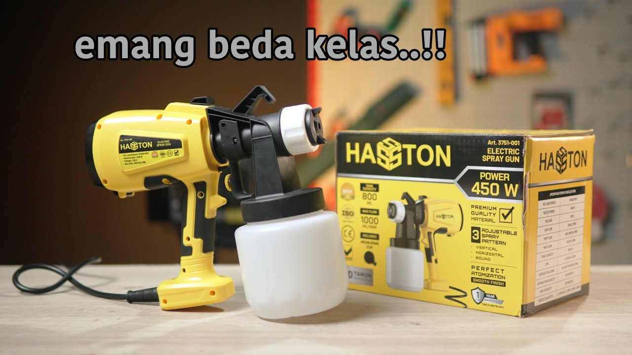 kualitas diatas rata-rata sih ini! - HASSTON Art.3751-001 ELECTRIC SPRAYGUN ALAT SEMPROT CAT LISTRIK