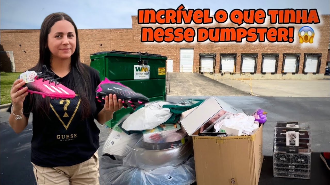 Inacreditável o que tinha nesse dumpster dos Estados Unidos!🇺🇸