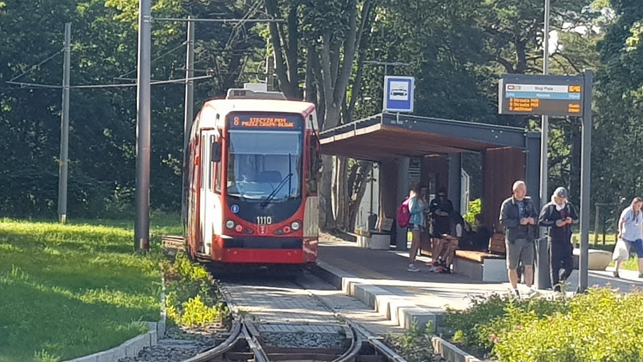 [GAiT] Düwag N8C-NF #1110 - linia 8, kierunek Stogi Plaża