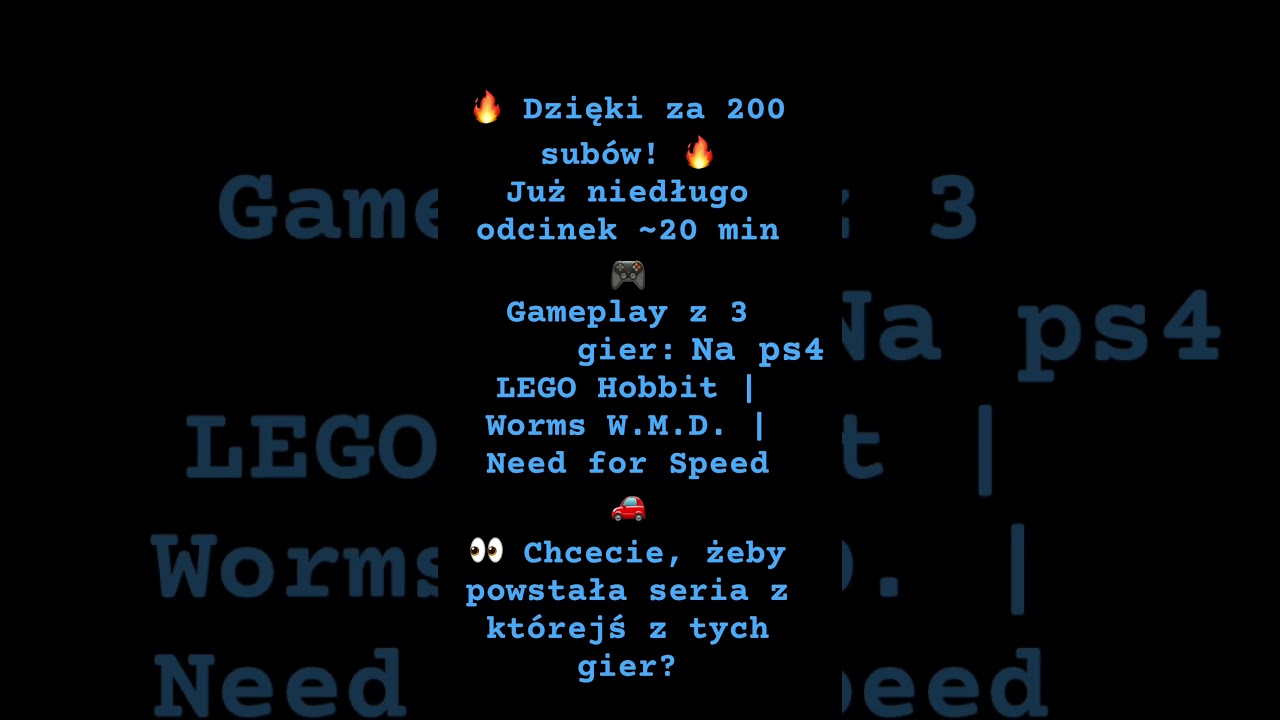 Już niedługo specjalny odcinek z okazji 200sub 🔥 