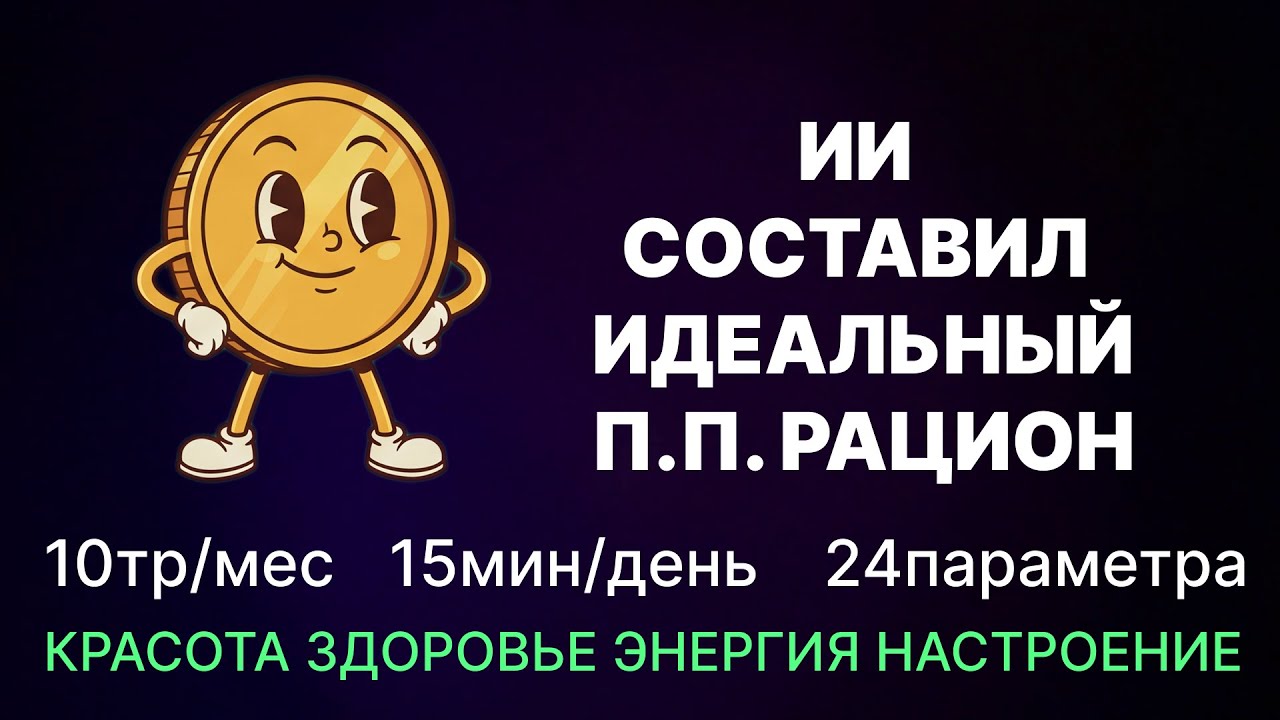 Идеальный рацион 2026год! Учли все БЖУ, Клетчатку, Витамины, Минералы, Омега-3, Насыщенные жиры.
