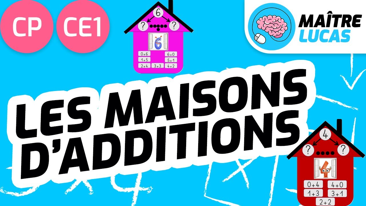 Les maisons d'additions : mémoriser les calculs jusqu'à 10 CP - CE1 - Cycle 2 - Maths