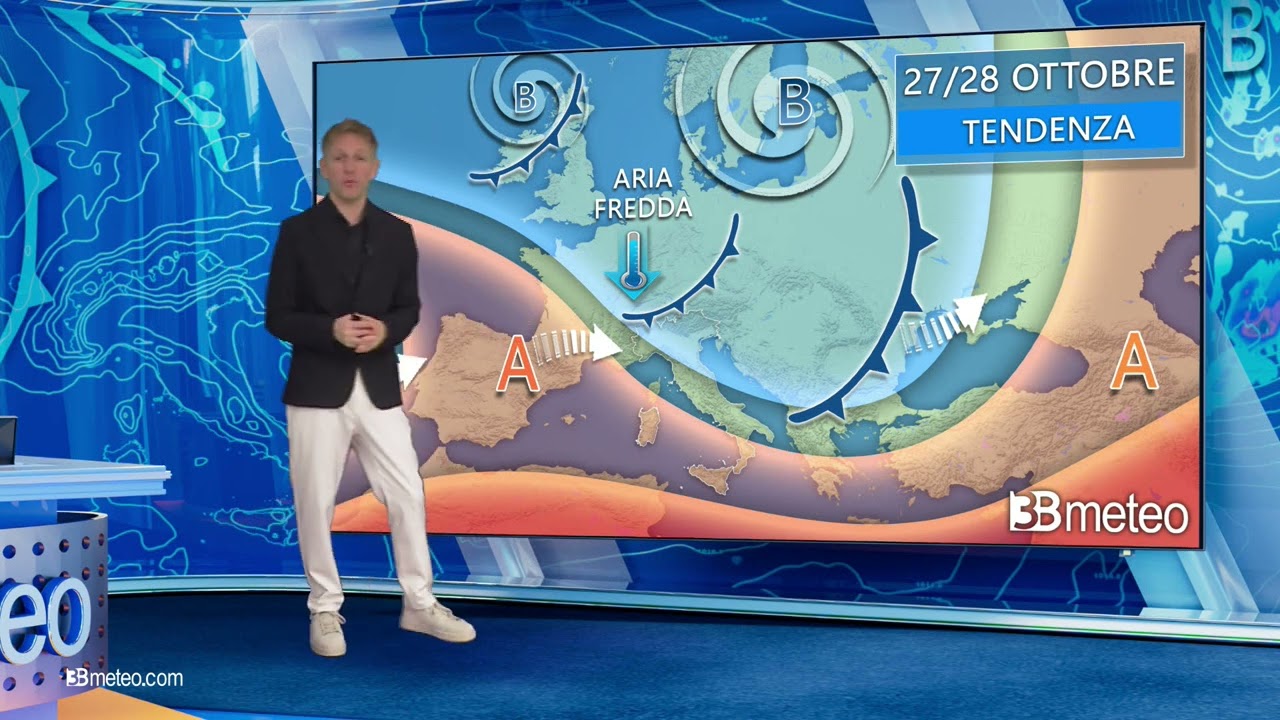 Tendenza meteo per l'inizio della prossima settimana