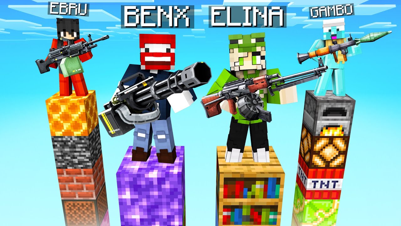 Minecraft SÄULEN mit WAFFEN