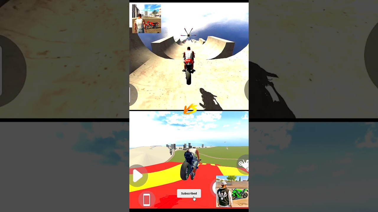 Ramp Challenge 😱 in Indian Bike Driving 3D vs Indian GT5 Game 💥 | Extreme Stunt Battle 2025