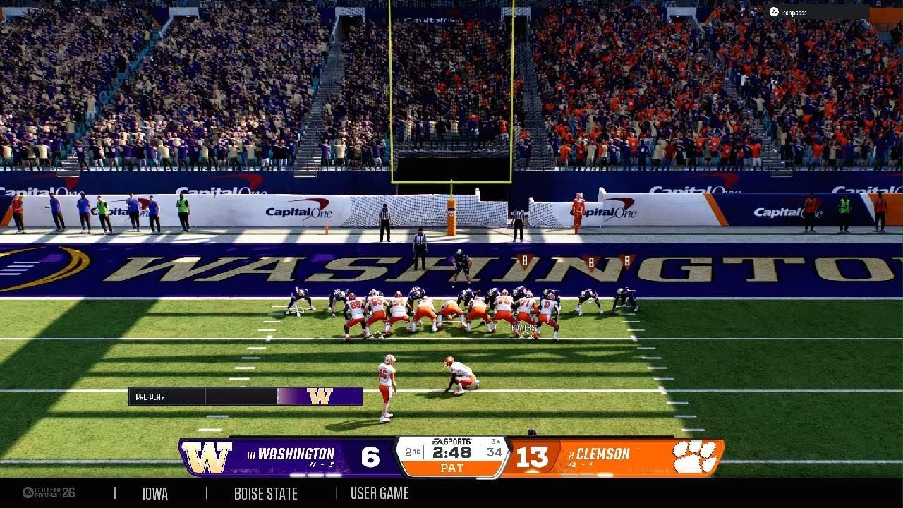 SSN 3 Washington vs Clemson Playoffs NCAA26 FOOTBALL