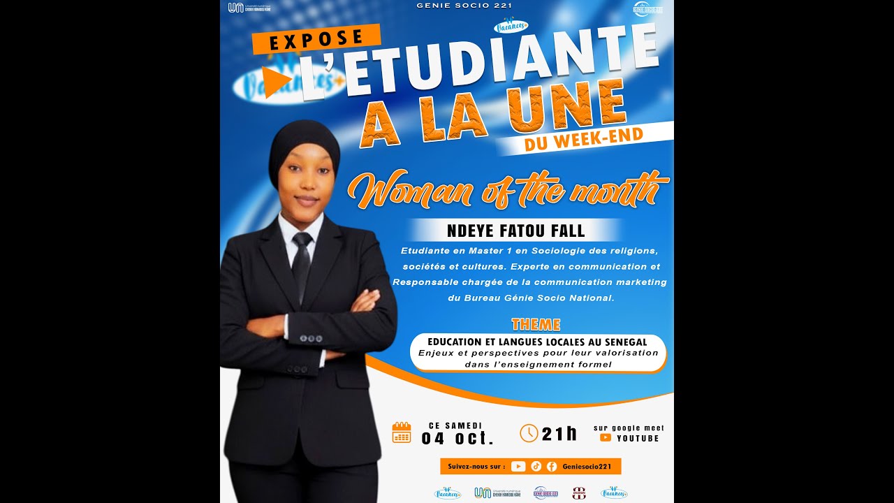 VACANCES PLUS - ETUDIANT A LA UNE (Education et langues locales au Sénégal)