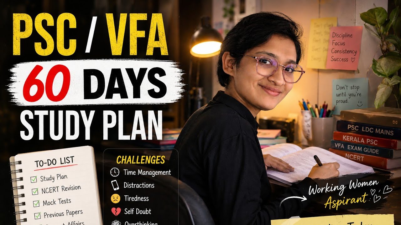 60-Day VFA Study Plan / Overcoming Challenges / Working Woman Aspirant / PSC Study Vlog
