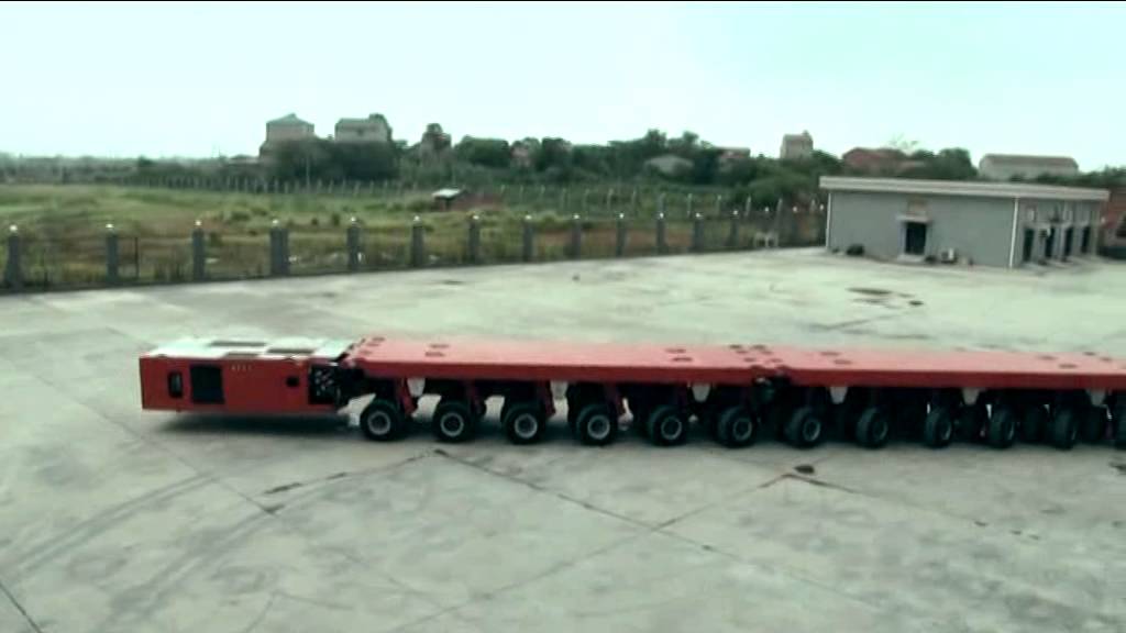 Tianjie TJ-S2.43 SPMT Demo(52 lines 2000t load test)