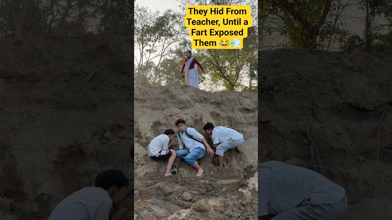 Teacher Was Chasing&hellip; But the FART Gave Them Away 😂! school comedy! tranding shorts!#shorts #funny