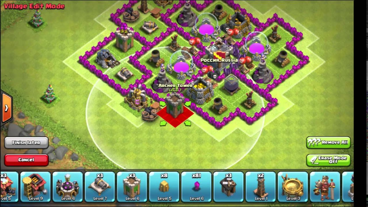 clash of clans town hall 8 farming base (TH8) 4 mortars