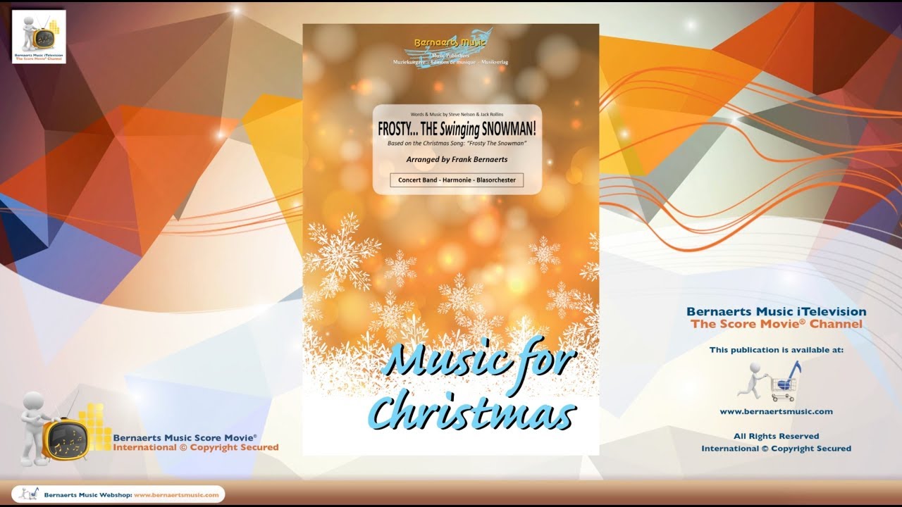 FROSTY... THE SWINGING SNOWMAN - Steve Nelson & Jack Rollins, arr. Frank Bernaerts
