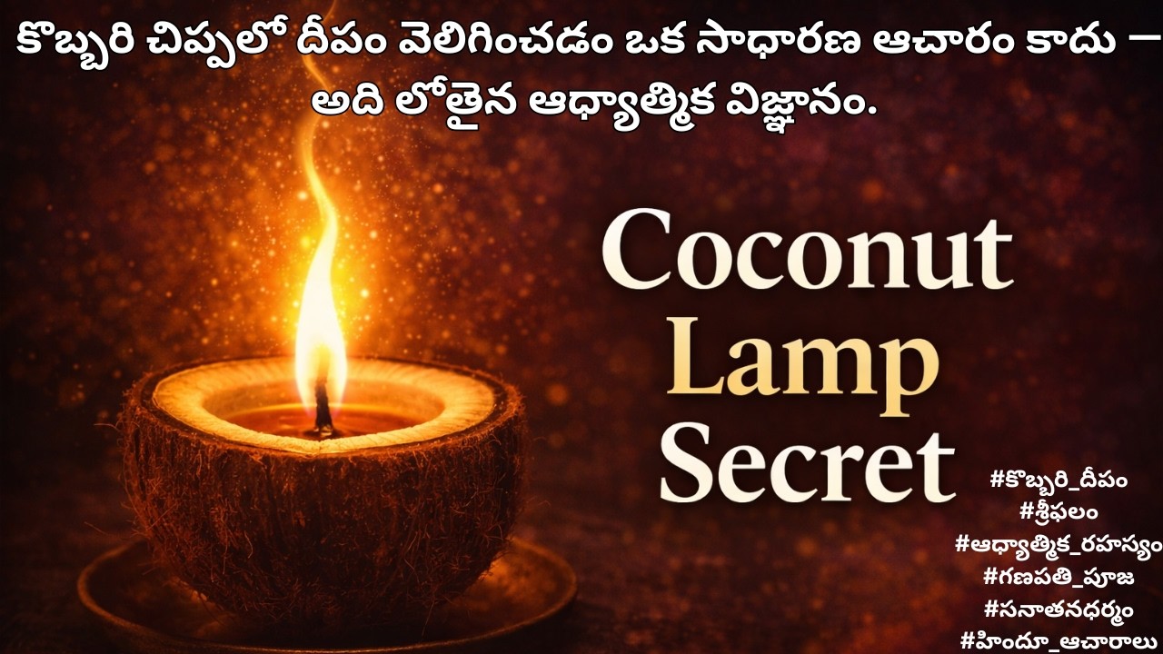 కొబ్బరి చిప్పలో దీపం వెలిగించడం ఒక సాధారణ ఆచారం కాదు —అది లోతైన ఆధ్యాత్మిక విజ్ఞానం. #viral #bhakti