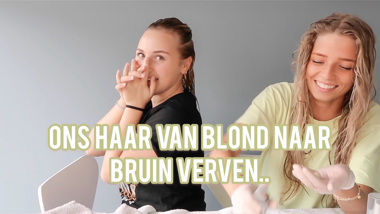 Ons haar van BLOND naar BRUIN verven || Fleur Nijbacker