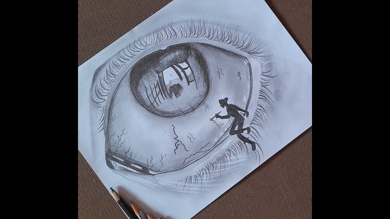 realistic creative eye drawing | meaningful eye drawing ideas