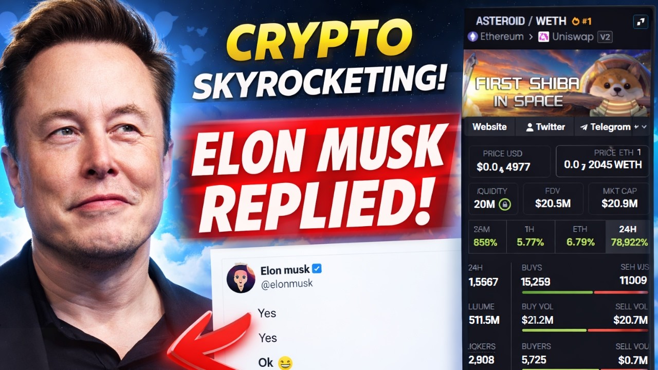Астероид Шиба. Илон Маск ответил на этот мемекоин Ethereum!