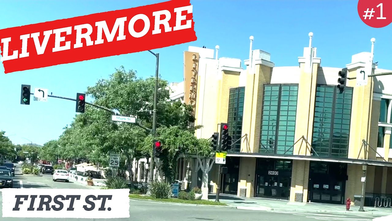 Driving Downtown - Livermore California - USA