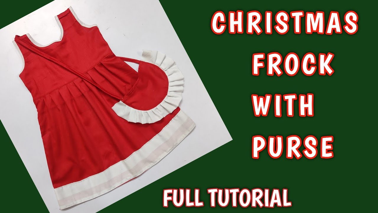 Christmas Dress | Baby Frock Cutting and Stitching | Baby Dress | Baby Frock