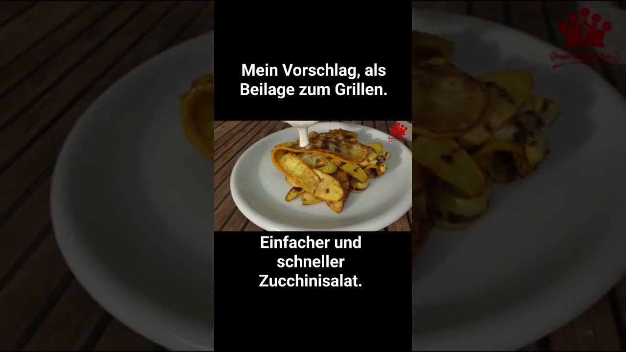 Ein einfacher Zucchinisalat mit Joghurt-Dressing. Perfekte Grill-Begleiter. #silkeswelt #bbq #Salat