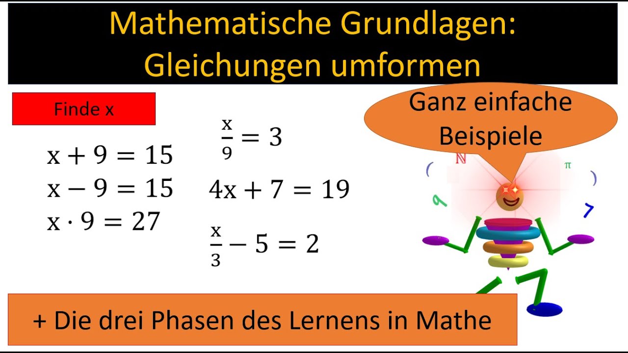 Gleichungen umformen (sehr leicht)