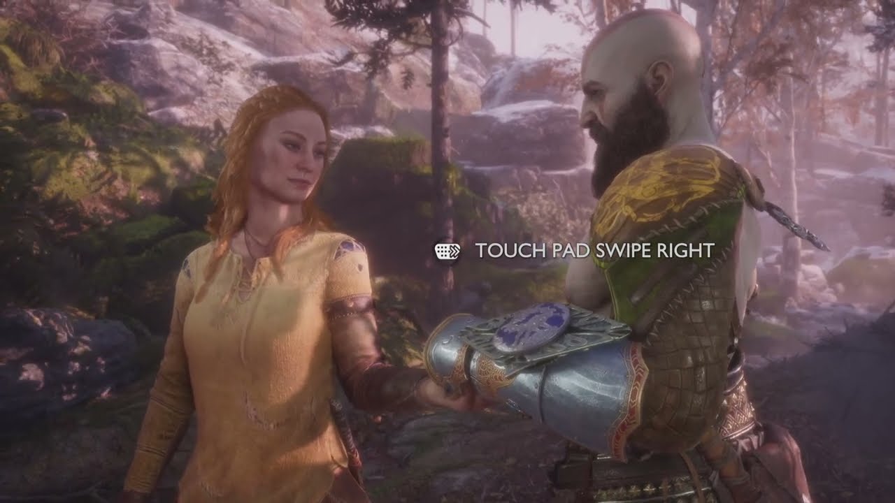 God of War Ragnar&ouml;k 💗 Touchpad swipe right 💗 Easy Solution at 2min & 20sec