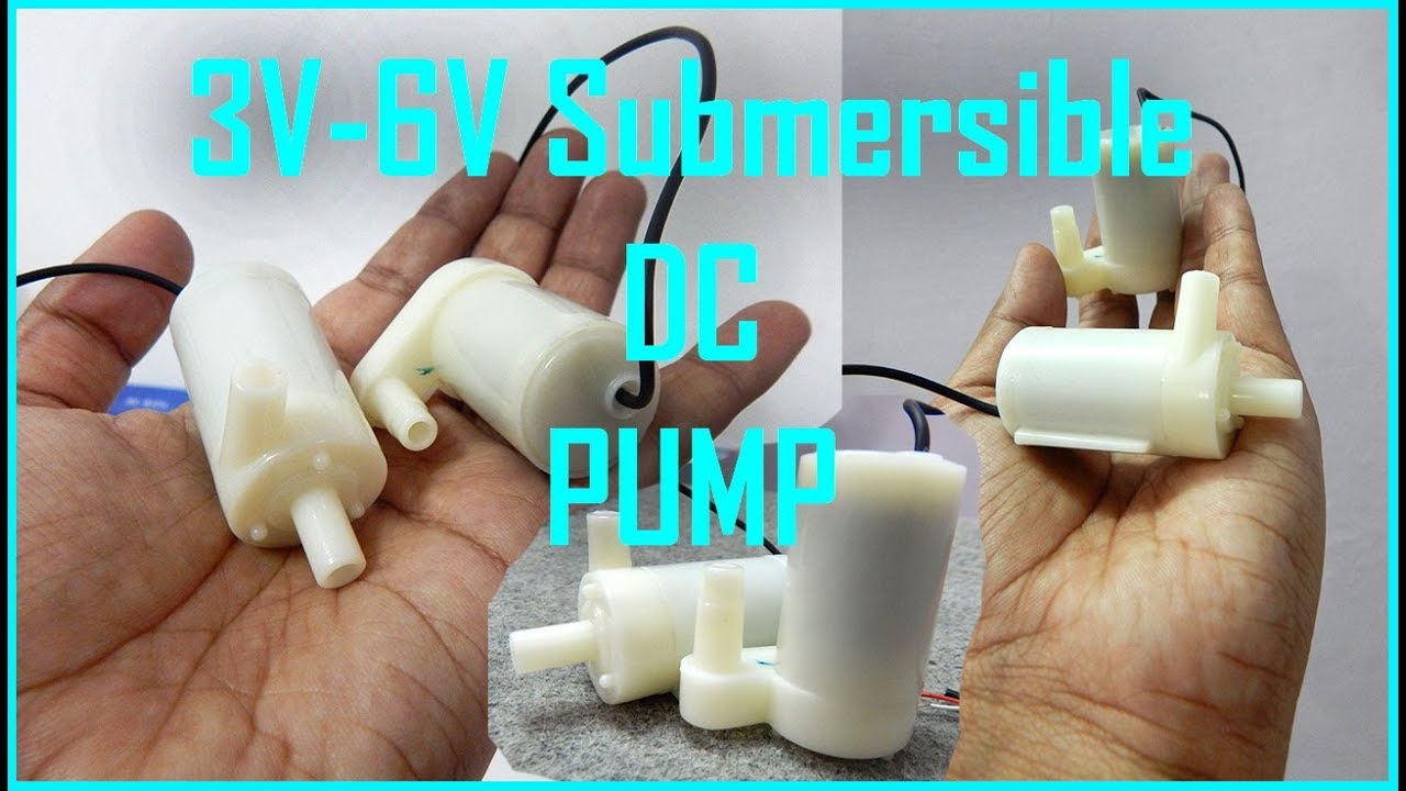 Small DC  3V-6V Micro Submersible PUMP for Fountains and Aquariums.