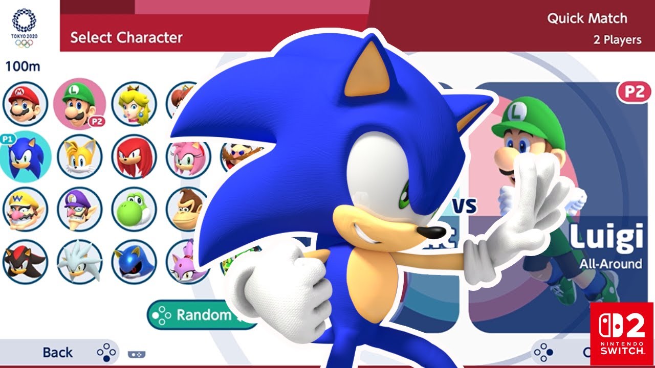 MARIO AND SONIC AT TOKYO 2020 | Gameplay (2 Players) | Sonic VS Luigi