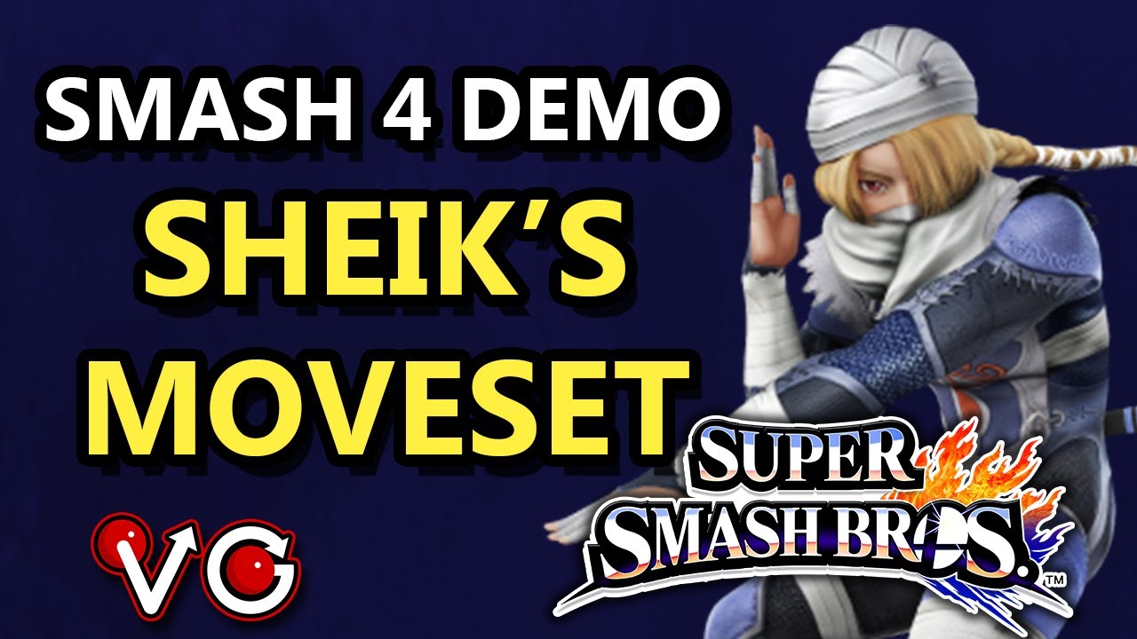Smash 4 Demo - Sheik's Moveset - SSB3DS - SSB4 - SSBU - Smash For Wii U & 3DS