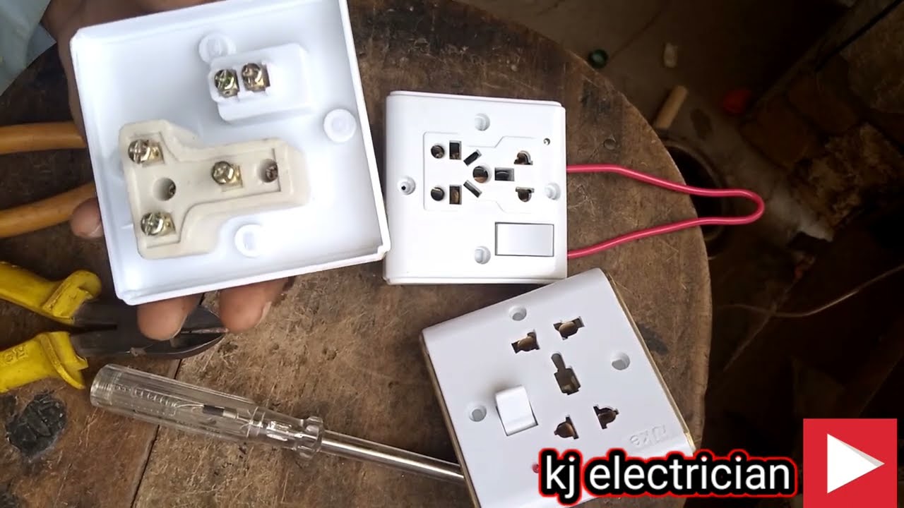 How to make light plug board connection /light plug board connection Karne Ka Tarika kj electrician🔥
