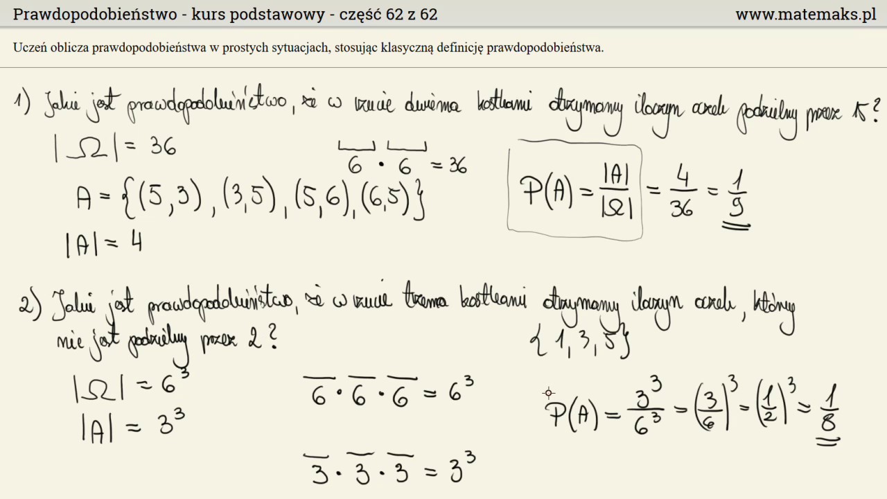 Prawdopodobieństwo - kurs podstawowy