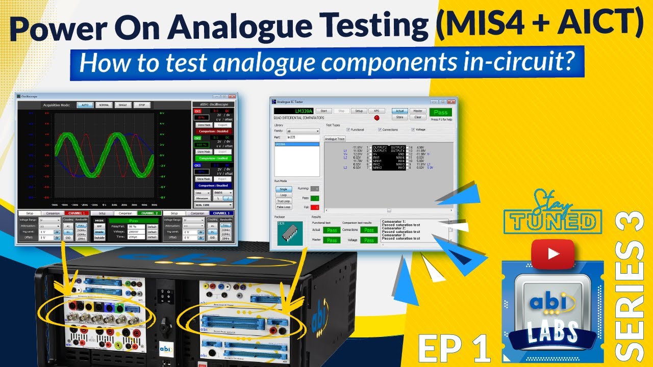 How to use the BoardMaster to test analogue components in-circuit automatically? Se3 Ep1 ABI Labs