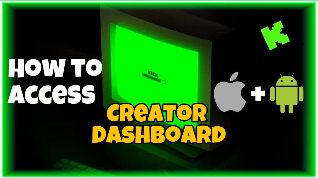 How to Access Creator Dashboard on Mobile ✅ (kick tutorial 2023) *UPDATED