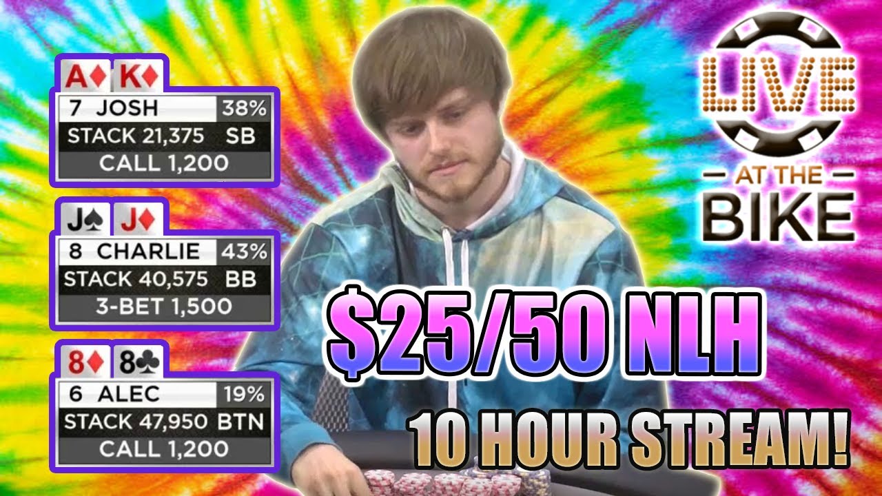 Charlie Carrel HIGH STAKES $25/50 NLH Poker Highlights! ♠ Live at the Bike!