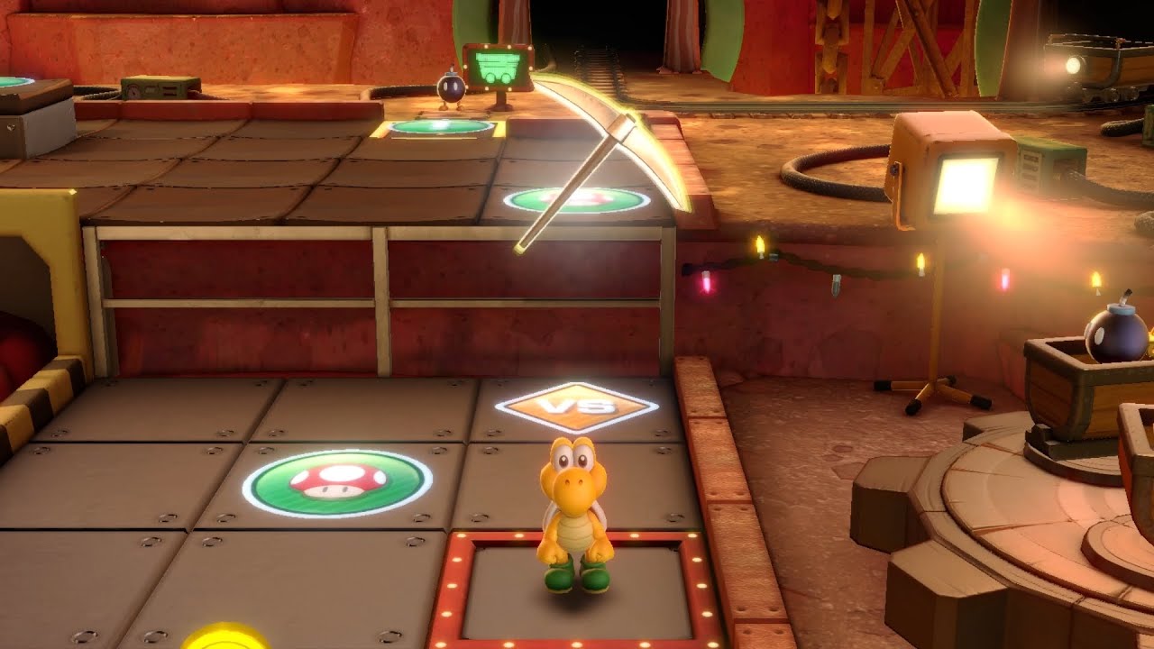 Super Mario Party Partner Party #2338 Gold Rush Mine Koopa Troopa & Bowser Jr vs DK & Monty Mole