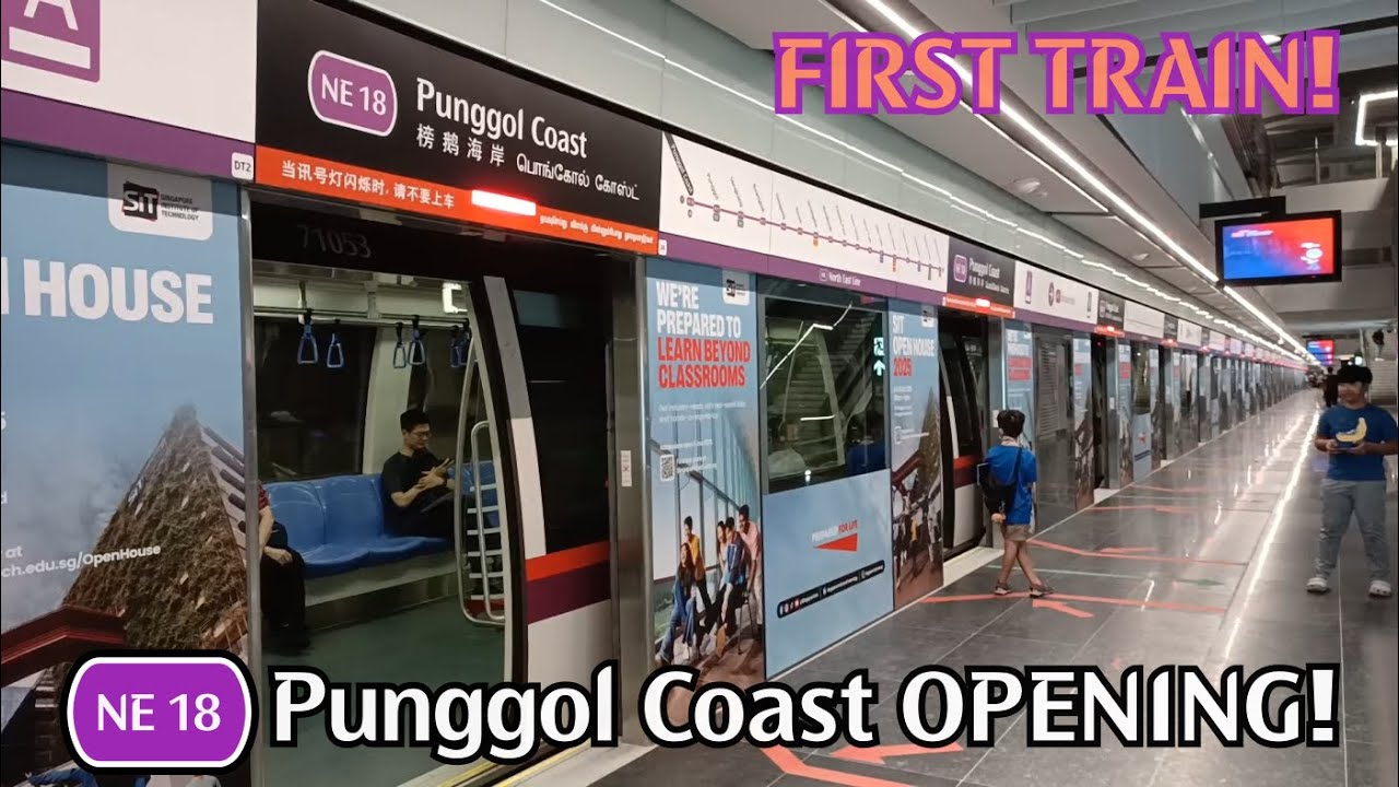 FIRST train to Punggol Coast! Complete CHAOS!