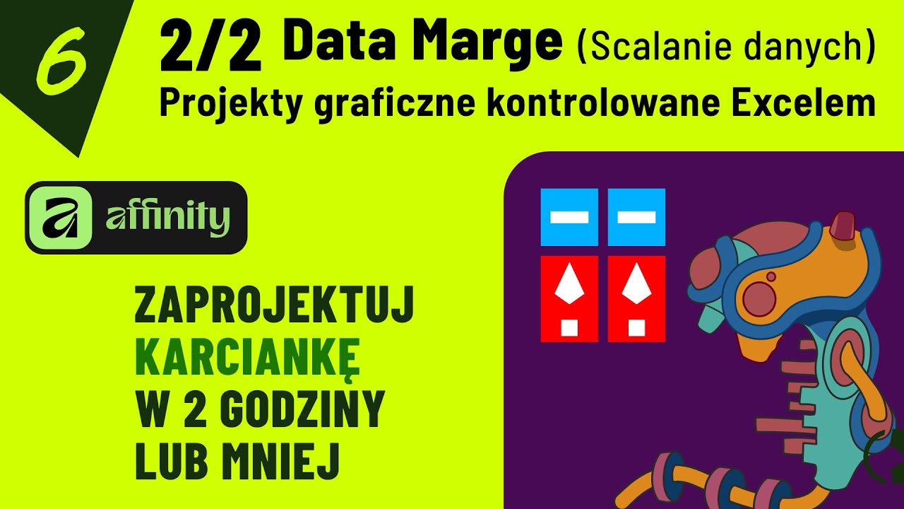 #2/2 Affinity (Publisher). Data Merge. Excel i scalanie danych w projektowaniu gier planszowych
