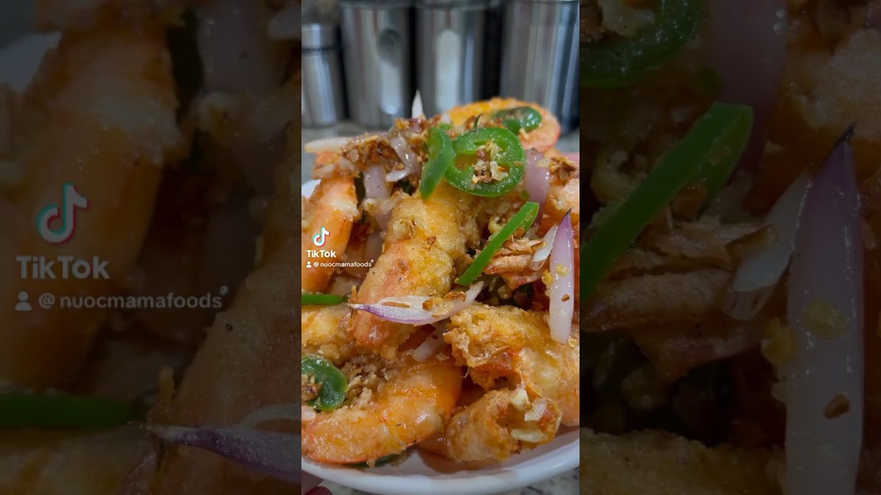 Хрустящие креветки с солью и перцем 🦐