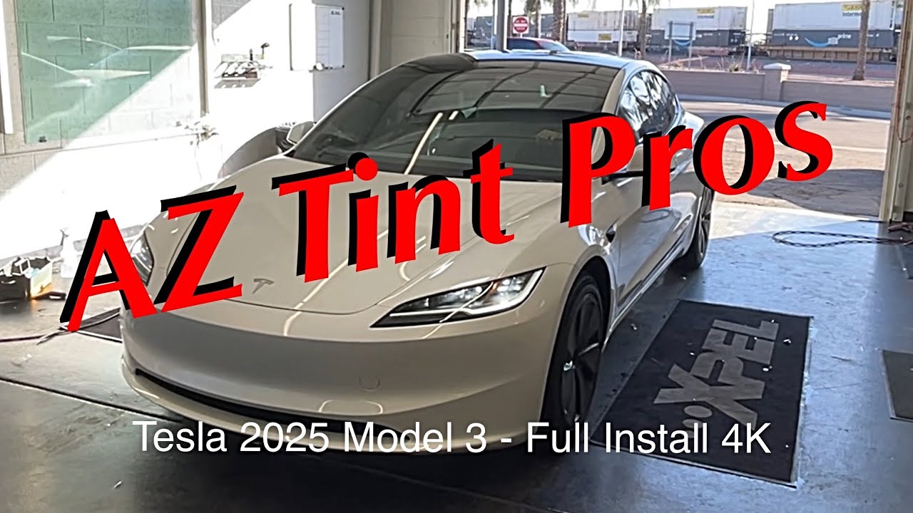 TESLA 2025 MODEL 3 XPEL XR+ TINT Full Install! @ AZTintPros.org (New: 24820 N 16th Ave, Phoenix AZ)