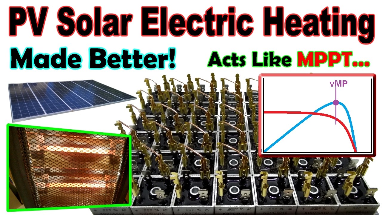 How I Get More Solar Electric Heat With POWER DIODES - Poor Mans MPPT 