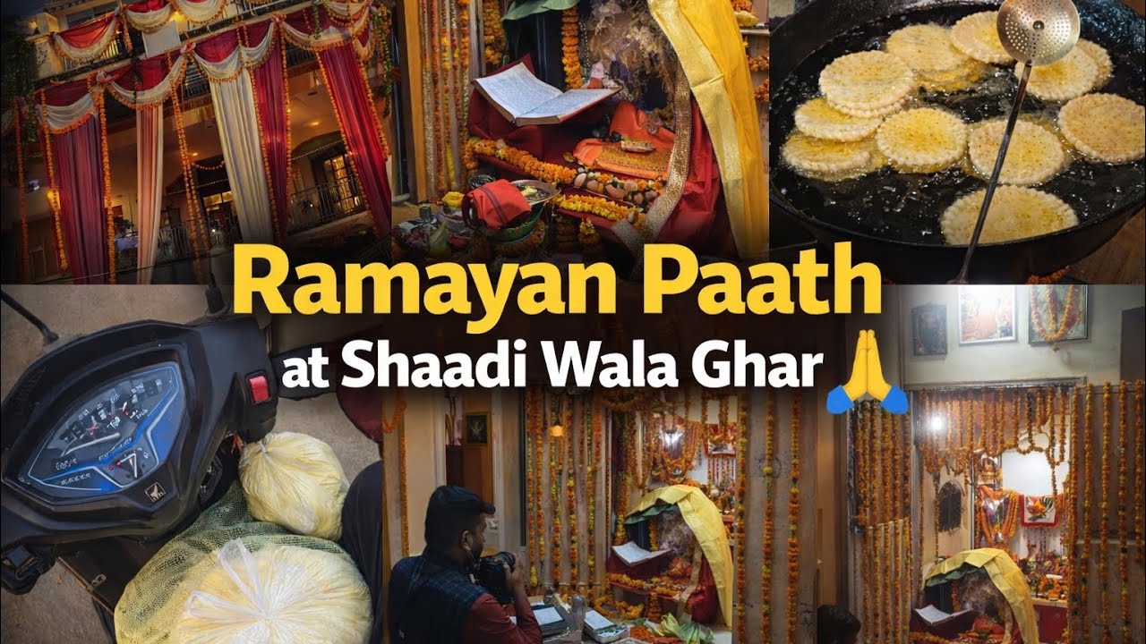 Banana Leaves Mission 🌿 | Ramayan Chowki Setup | Baina and Food Preparation | Family Moments ❤️