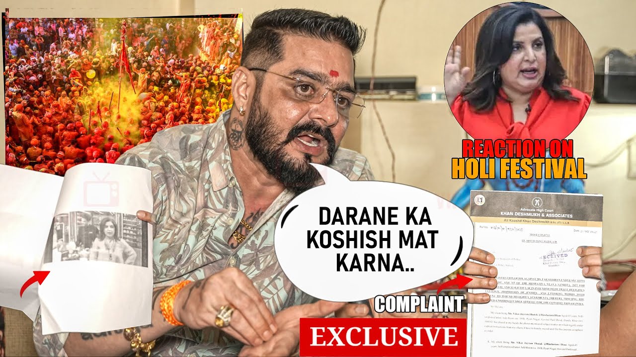 Hindustani Bhau Report Exclusive Angry Reaction on Farah Khan's Chhapri Comment on Holi Festival